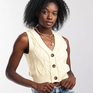 Free People Denson Cropped Sweater Vest